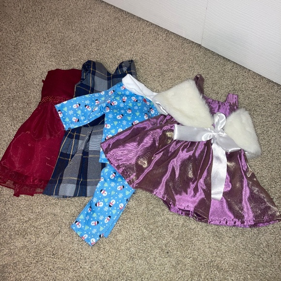 American Girl Other - FINAL DROP 🚨6 Piece Bundle unbranded 18 inch doll clothes dresses pajamas shall